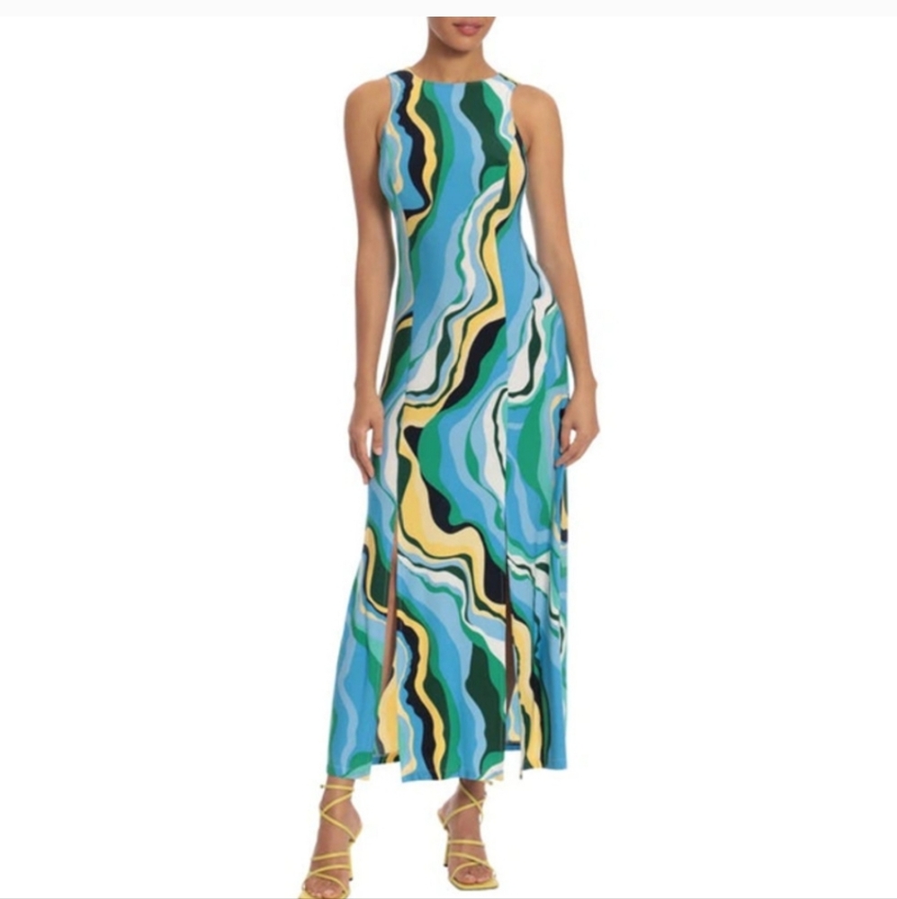 Donna Morgan Riviera Swirl Maxi Dress